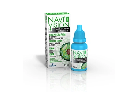 NAVI® Vision Plus acu pilieni iekaisušām un kairinātām acīm, 15 ml