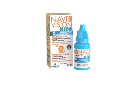 NAVI® Vision Plus Kids mitrinoši acu pilieni bērniem, 15 ml